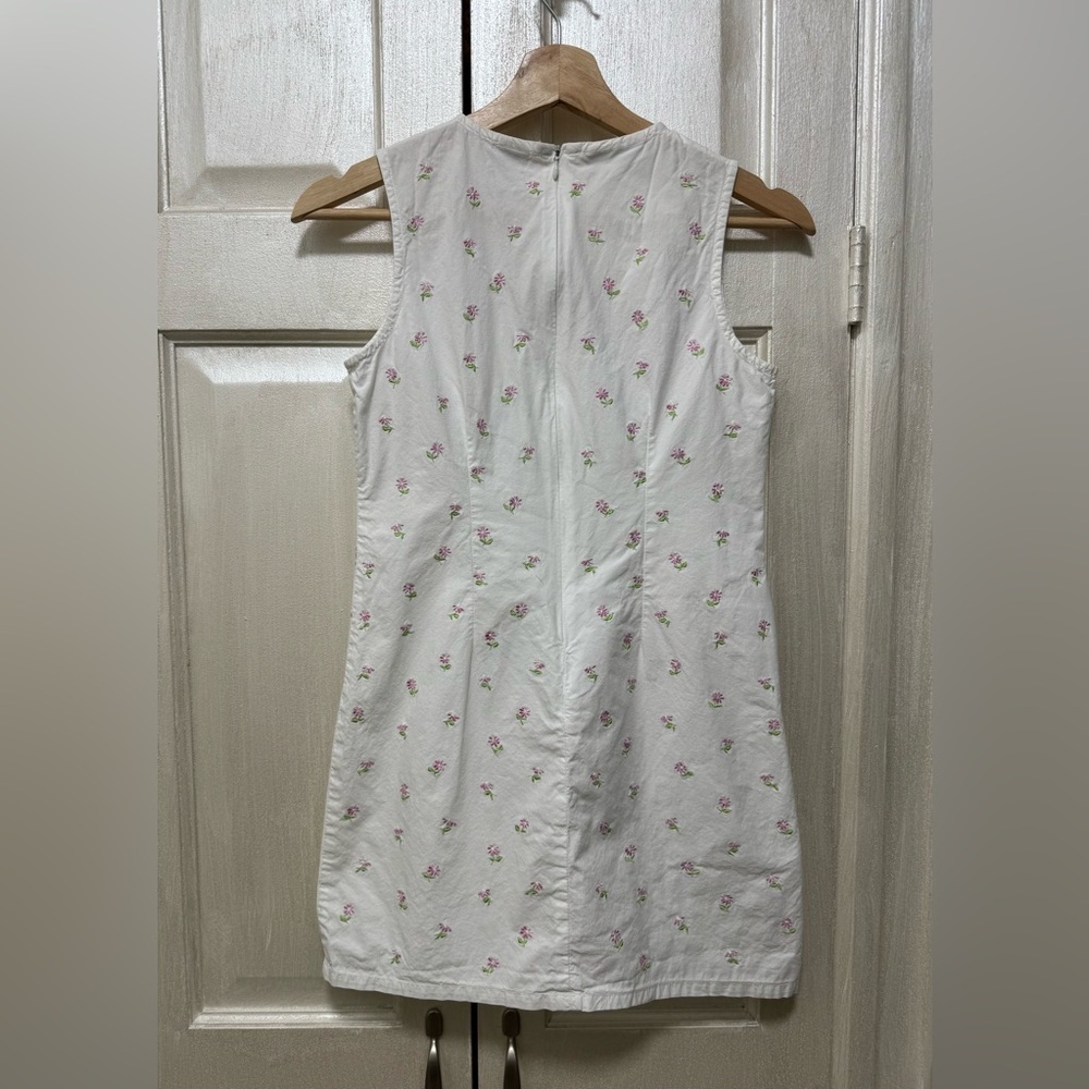 Jenni by Jennifer Moore Girl 12 White Cotton Floral Embroidered Sleeveless Dress - Picture 2 of 9